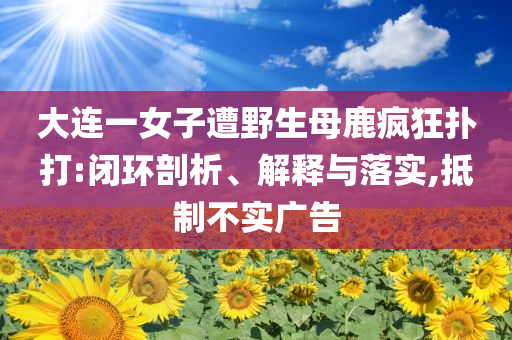 大連一女子遭野生母鹿瘋狂撲打:閉環(huán)剖析、解釋與落實(shí),抵制不實(shí)廣告
