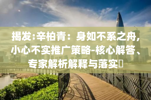 揭發(fā):辛柏青：身如不系之舟,小心不實推廣策略-核心解答、專家解析解釋與落實?