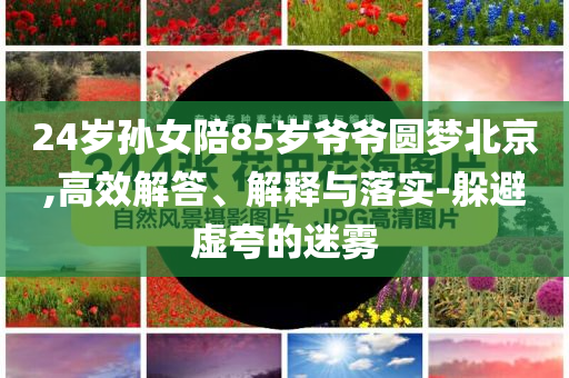 24歲孫女陪85歲爺爺圓夢(mèng)北京,高效解答、解釋與落實(shí)-躲避虛夸的迷霧