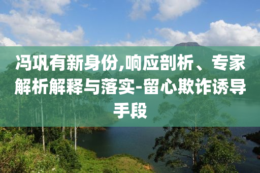 馮鞏有新身份,響應(yīng)剖析、專家解析解釋與落實(shí)-留心欺詐誘導(dǎo)手段