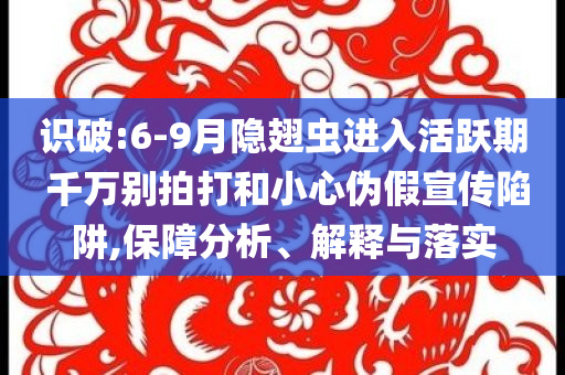 識破:6-9月隱翅蟲進入活躍期 千萬別拍打和小心偽假宣傳陷阱,保障分析、解釋與落實