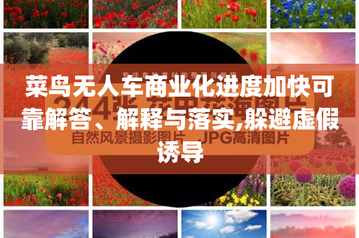 菜鳥無人車商業(yè)化進(jìn)度加快可靠解答、解釋與落實(shí),躲避虛假誘導(dǎo)