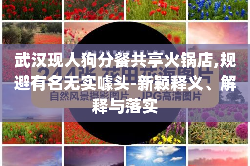 武漢現(xiàn)人狗分餐共享火鍋店,規(guī)避有名無實噱頭-新穎釋義、解釋與落實