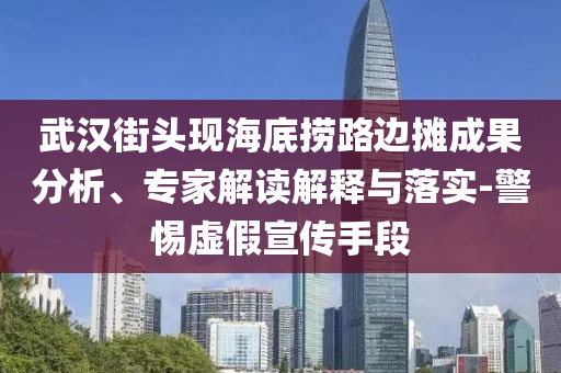 武漢街頭現(xiàn)海底撈路邊攤成果分析、專家解讀解釋與落實-警惕虛假宣傳手段
