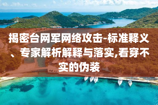 揭密臺(tái)網(wǎng)軍網(wǎng)絡(luò)攻擊-標(biāo)準(zhǔn)釋義、專家解析解釋與落實(shí),看穿不實(shí)的偽裝