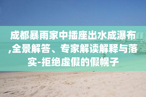 成都暴雨家中插座出水成瀑布,全景解答、專家解讀解釋與落實(shí)-拒絕虛假的假幌子