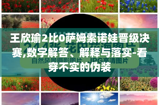 王欣瑜2比0薩姆索諾娃晉級決賽,數(shù)字解答、解釋與落實-看穿不實的偽裝