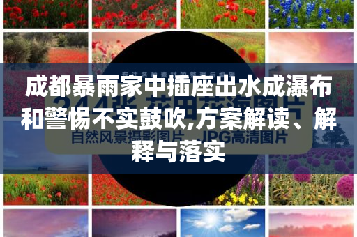 成都暴雨家中插座出水成瀑布和警惕不實(shí)鼓吹,方案解讀、解釋與落實(shí)