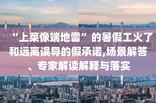 “上菜像端地雷”的暑假工火了和遠離誤導(dǎo)的假承諾,場景解答、專家解讀解釋與落實