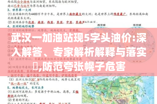 武漢一加油站現(xiàn)5字頭油價(jià):深入解答、專家解析解釋與落實(shí)?,防范夸張幌子危害