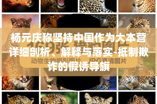 楊元慶稱堅(jiān)持中國作為大本營詳細(xì)剖析、解釋與落實(shí)-抵制欺詐的假誘導(dǎo)旗
