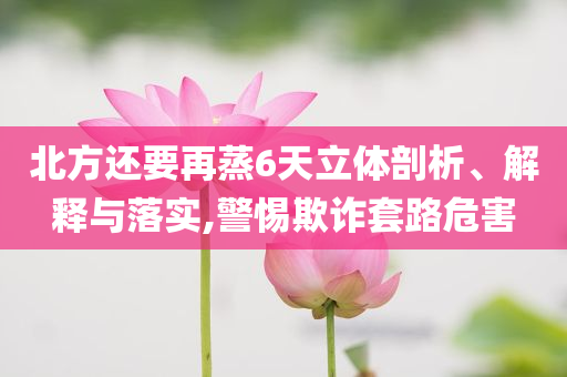 北方還要再蒸6天立體剖析、解釋與落實(shí),警惕欺詐套路危害