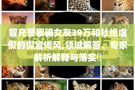 冒充警察騙女友39萬和杜絕虛假的假宣傳風,領(lǐng)域解答、專家解析解釋與落實?