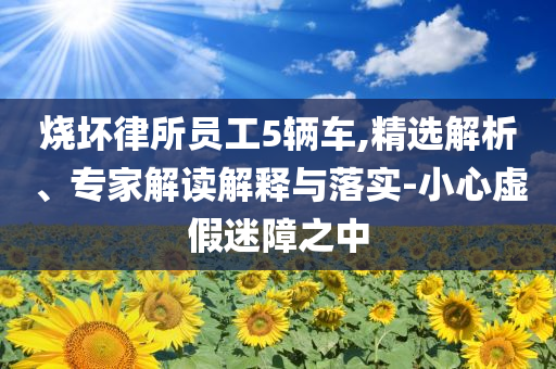 燒壞律所員工5輛車,精選解析、專家解讀解釋與落實(shí)-小心虛假迷障之中