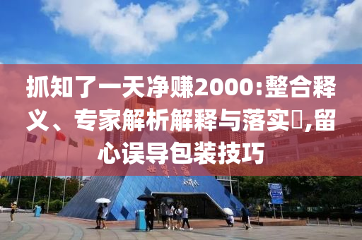 抓知了一天凈賺2000:整合釋義、專家解析解釋與落實(shí)?,留心誤導(dǎo)包裝技巧