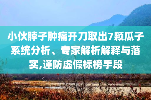 小伙脖子腫痛開刀取出7顆瓜子系統(tǒng)分析、專家解析解釋與落實,謹防虛假標榜手段