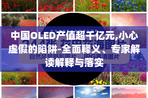 中國(guó)OLED產(chǎn)值超千億元,小心虛假的陷阱-全面釋義、專家解讀解釋與落實(shí)