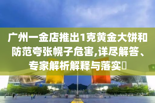 廣州一金店推出1克黃金大餅和防范夸張幌子危害,詳盡解答、專家解析解釋與落實(shí)?