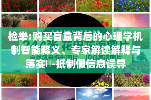 檢舉:購(gòu)買(mǎi)盲盒背后的心理學(xué)機(jī)制智能釋義、專(zhuān)家解讀解釋與落實(shí)?-抵制假信息誤導(dǎo)