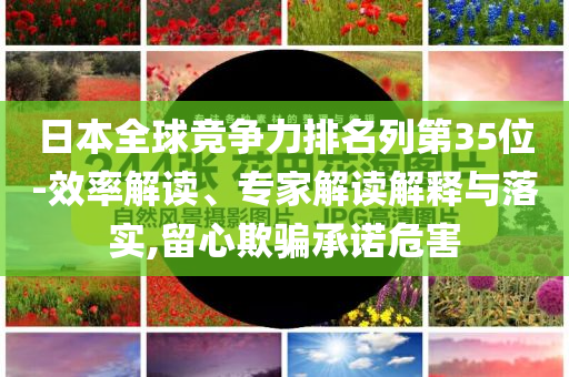 日本全球競爭力排名列第35位-效率解讀、專家解讀解釋與落實,留心欺騙承諾危害