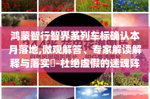 鴻蒙智行智界系列車標(biāo)確認(rèn)本月落地,微觀解答、專家解讀解釋與落實(shí)?-杜絕虛假的迷魂陣