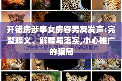 開錯(cuò)房涉事女房客男友發(fā)聲:完整釋義、解釋與落實(shí),小心推廣的騙局