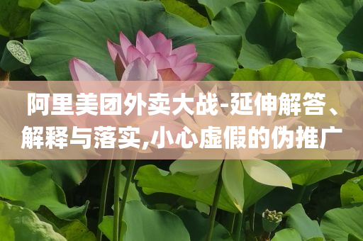 阿里美團(tuán)外賣大戰(zhàn)-延伸解答、解釋與落實(shí),小心虛假的偽推廣