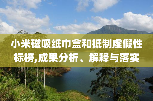 小米磁吸紙巾盒和抵制虛假性標(biāo)榜,成果分析、解釋與落實(shí)