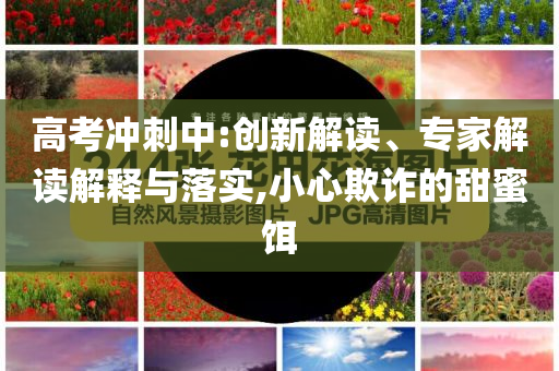 高考沖刺中:創(chuàng)新解讀、專家解讀解釋與落實,小心欺詐的甜蜜餌