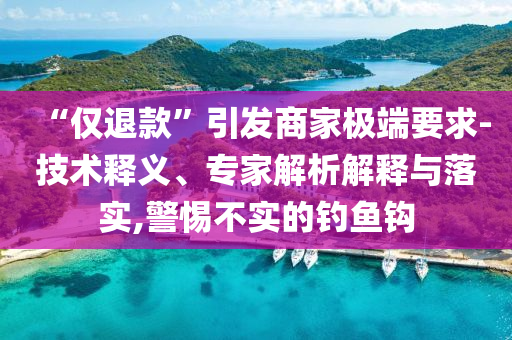 “僅退款”引發(fā)商家極端要求-技術釋義、專家解析解釋與落實,警惕不實的釣魚鉤